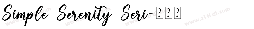 Simple Serenity Seri字体转换